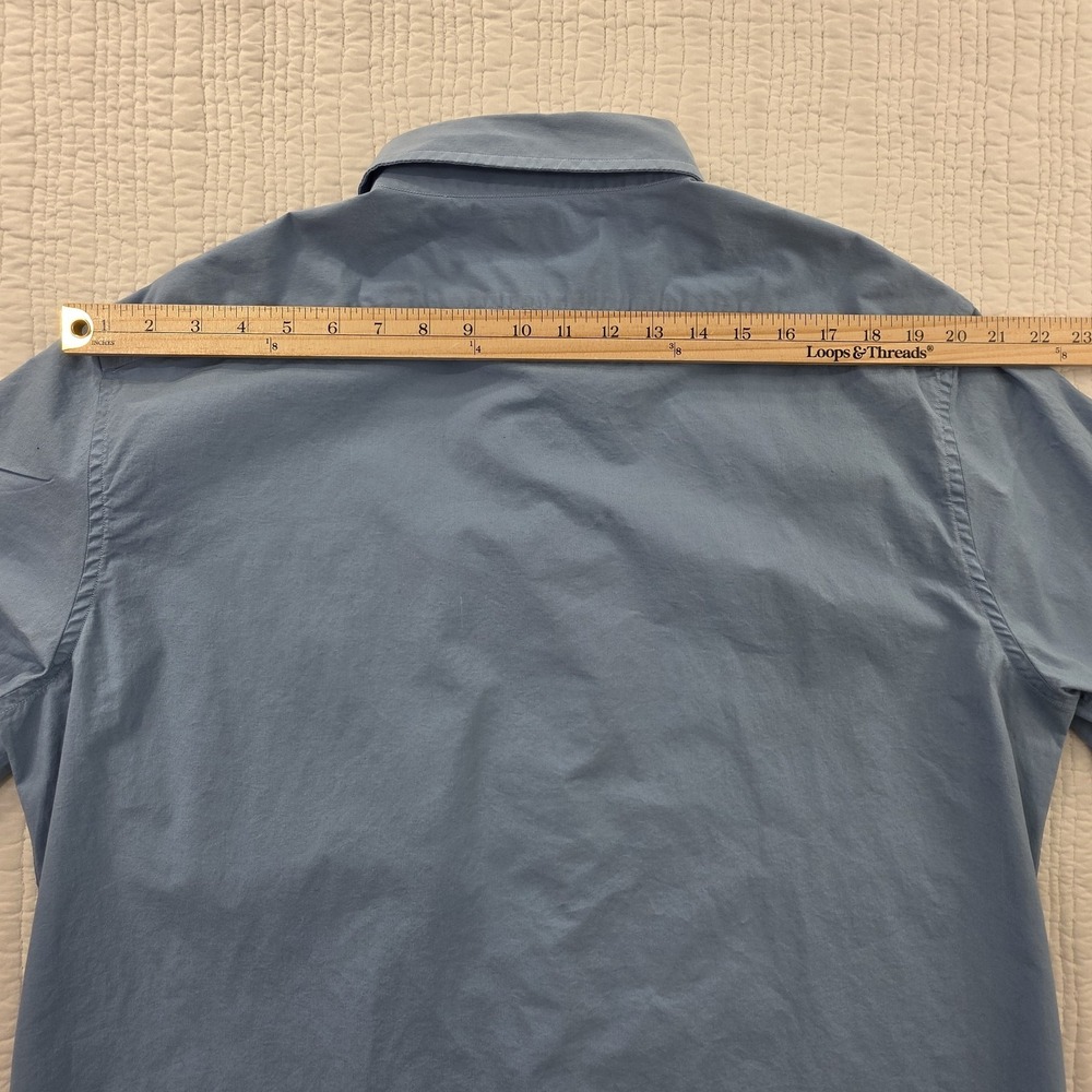 J. Crew Shirt Men's XL (17 1/2 - 18) Short Sleeve Button Up Collared Stretch - Picture 8 of 12
